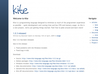 Kite Programming Language by buzzomatic